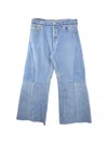 Readymade Patchwork Faded Jeans In Blue