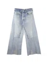 Readymade Patchwork Faded-effect Jeans In Blue
