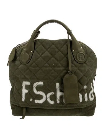 Pre-owned Readymade Quilted Weekender Bag In Green