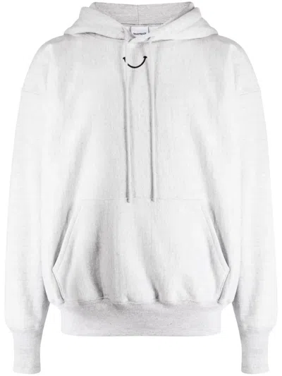 Readymade Logo-print Embroidered Cotton-blend Jersey Hoodie In Gray