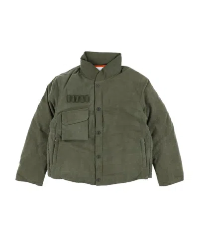 Readymade Vertical Collar Pocket Casual Jacket In Green