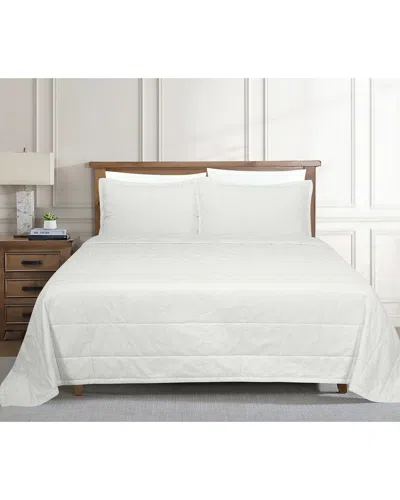 Ready-to-bed By Ann Gish Cotton Canvas Coverlet Set In White