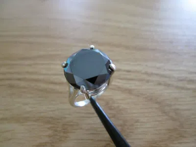 Pre-owned Real Black Diamonds Inc 11.01ct Natural Black Diamond Ring,appraisal Free Dia Tester,size 5,6,7,8,9,10