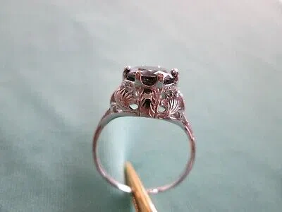 Pre-owned Real Black Diamonds Inc 2.25ct Real Black Diamond Ring,vintage Edwardian Style,appraisal,free Dia Tester