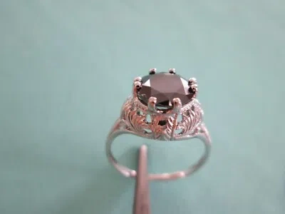 Pre-owned Real Black Diamonds Inc 2.25ct Real Black Diamond Ring,vintage Edwardian Style,appraisal,free Dia Tester