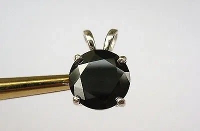 Pre-owned Real Black Diamonds Inc 2.35ct Real Black Diamond Necklace,certificate, Free Diamond Tester, Eye Clean