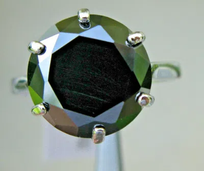 Pre-owned Real Black Diamonds Inc 5.0ct Real Black Diamond Ringappraisalfree Diamond Tester Sizes 4,5,6,7,8,9,10