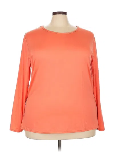 Pre-owned Real Essentials 3/4 Sleeve T-shirt In Orange