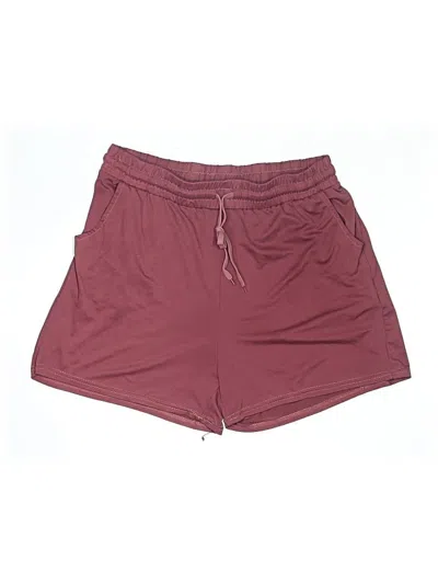 Pre-owned Real Essentials Athletic Shorts In Burgundy