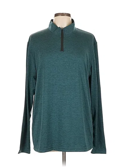 Pre-owned Real Essentials Long Sleeve Polo Shirt In Blue