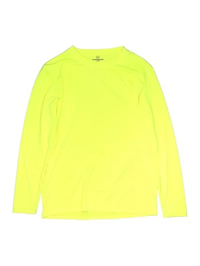 Pre-owned Real Essentials Kids' Long Sleeve Top Yellow Tops