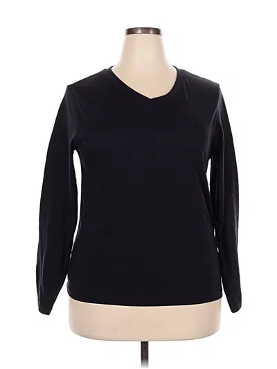 Pre-owned Real Essentials Long Sleeve T-shirt In Black