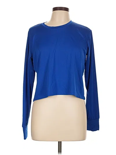 Pre-owned Real Essentials Long Sleeve T-shirt In Blue