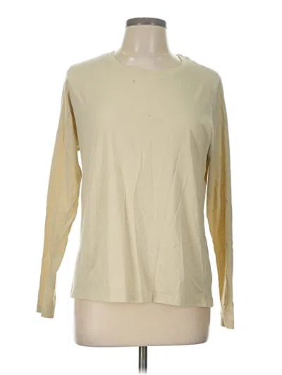 Pre-owned Real Essentials Long Sleeve T-shirt In Brown