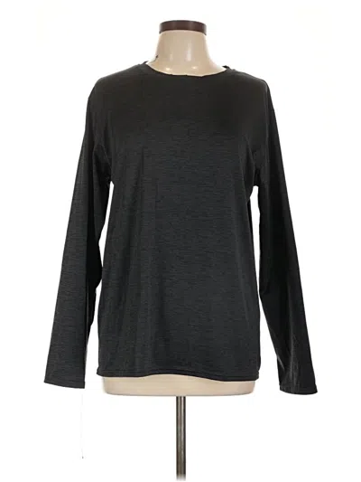 Pre-owned Real Essentials Long Sleeve T-shirt In Gray