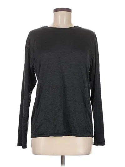 Pre-owned Real Essentials Long Sleeve T-shirt In Gray