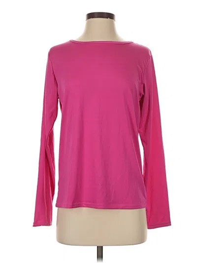 Pre-owned Real Essentials Long Sleeve T-shirt In Pink