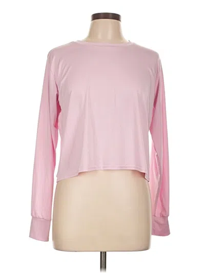Pre-owned Real Essentials Long Sleeve T-shirt In Pink