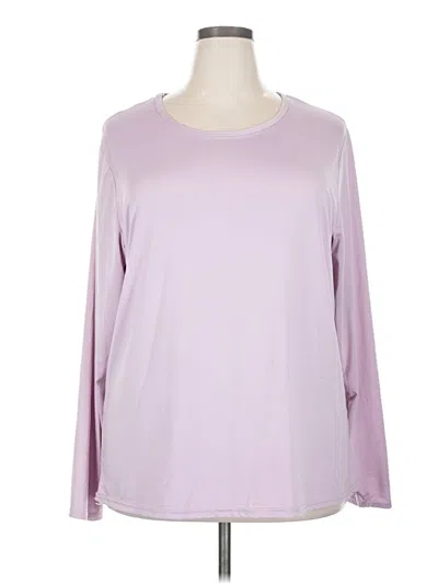 Pre-owned Real Essentials Long Sleeve T-shirt In Purple