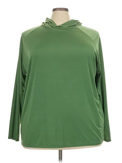 Pre-owned Real Essentials Poncho In Green