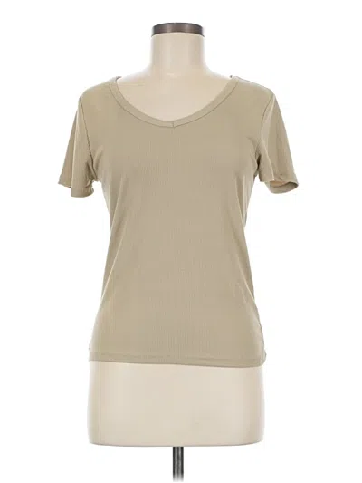 Pre-owned Real Essentials Short Sleeve T-shirt In Brown