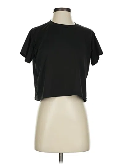 Pre-owned Real Essentials Short Sleeve Turtleneck In Black