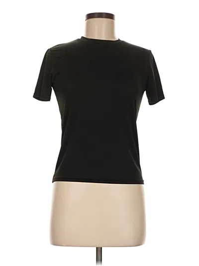 Pre-owned Real Essentials Short Sleeve Turtleneck In Black