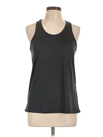 Pre-owned Real Essentials Tank Top Gray Halter Neckline Tops