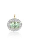 Real Fine Studio 14k Yellow Gold Double Diamond Cloud Charm In Blue