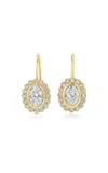 Real Fine Studio 14k Yellow Gold Heirloom Earrings In Snow In White