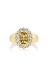 Real Fine Studio 14k Yellow Gold Heirloom Signet In Honey