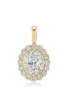Real Fine Studio 14k Yellow Gold Mega Heirloom Pendant In Snow In White