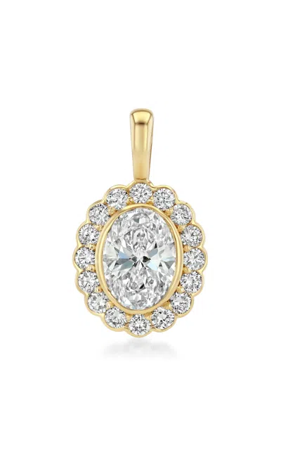 Real Fine Studio 14k Yellow Gold Mega Heirloom Pendant In Snow In White