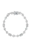 Real Fine Studio 14k Yellow Gold Mixed Form Tennis Bracelet White Gold