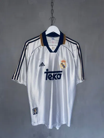 Pre-owned Real Madrid X Soccer Jersey Adidas Real Madrid 1998/00 Football Shirt Jersey Vintage In White