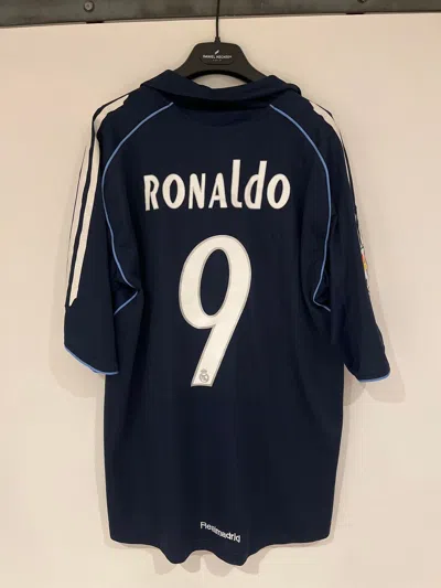 Pre-owned Real Madrid X Soccer Jersey Ronaldo Nazario Real Madrid 2005/06 Away Jersey In Navy