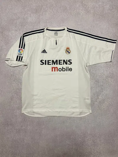 Pre-owned Real Madrid X Soccer Jersey Vintage Real Madrid 2007 Soccer Jersey Football Shirt In White
