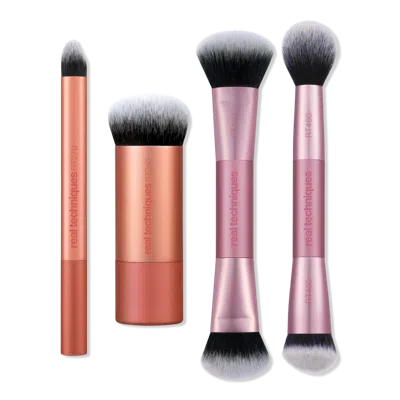 Real Techniques Full Beat Makeup Brush Set In Transparent