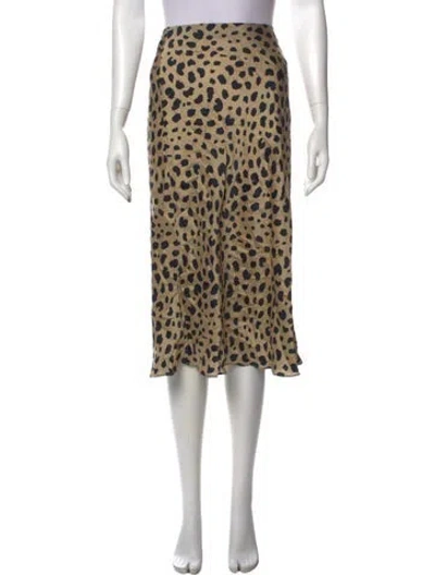 Pre-owned Réalisation Par Animal Print Knee-length Skirt In Neutral