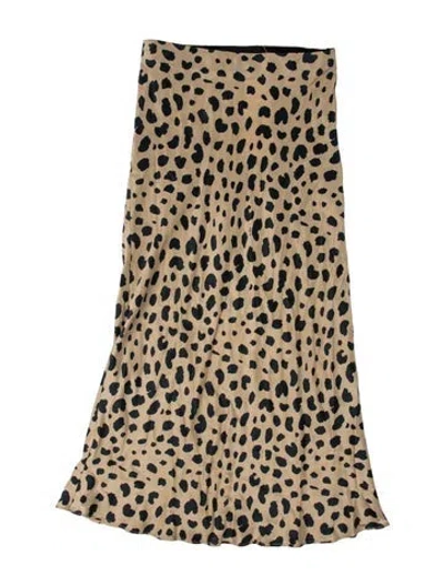 Pre-owned Réalisation Par Animal Print Long Skirt In Neutrals