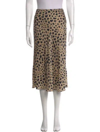 Pre-owned Réalisation Par Animal Print Midi Length Skirt In Multi