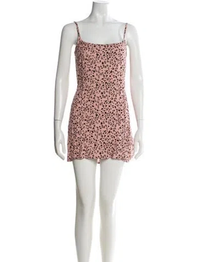 Pre-owned Réalisation Par Animal Print Mini Dress In Pink