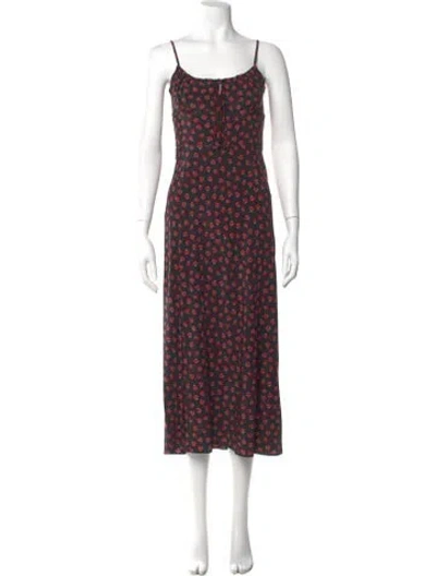 Pre-owned Réalisation Par Floral Print Midi Length Dress In Multi