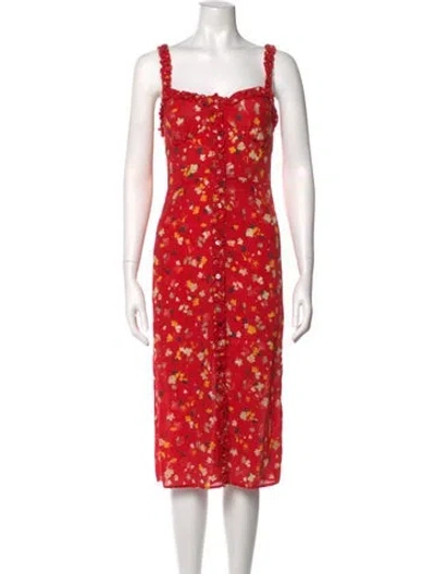 Pre-owned Réalisation Par Floral Print Mini Dress In Red