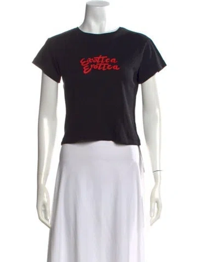 Pre-owned Réalisation Par Graphic Print Crew Neck T-shirt In Black