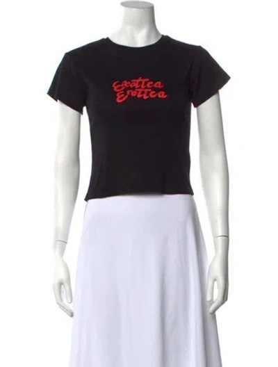 Pre-owned Réalisation Par Graphic Print Crew Neck T-shirt In Black