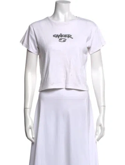 Pre-owned Réalisation Par Graphic Print Crew Neck T-shirt In White