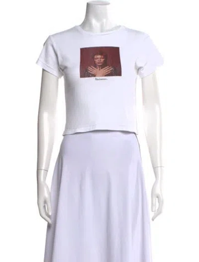 Pre-owned Réalisation Par Graphic Print Crew Neck T-shirt In White