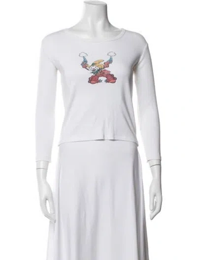 Pre-owned Réalisation Par Graphic Print Crew Neck T-shirt In White