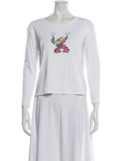 Pre-owned Réalisation Par Graphic Print Crew Neck T-shirt In White